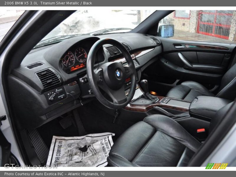 Titanium Silver Metallic / Black 2006 BMW X5 3.0i