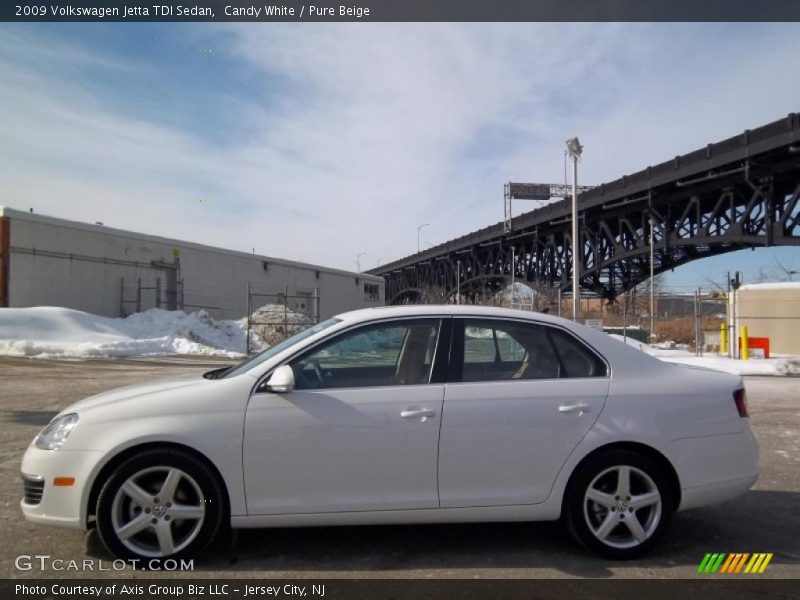 Candy White / Pure Beige 2009 Volkswagen Jetta TDI Sedan
