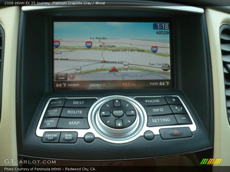 Platinum Graphite Gray / Wheat 2008 Infiniti EX 35 Journey