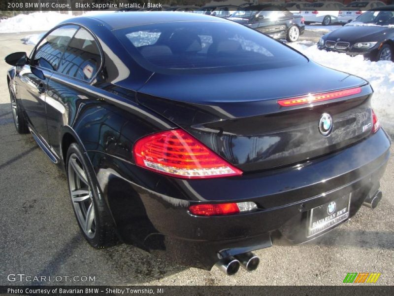 Black Sapphire Metallic / Black 2008 BMW M6 Coupe