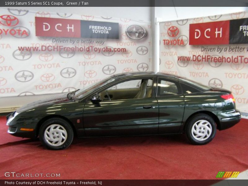 Green / Tan 1999 Saturn S Series SC1 Coupe