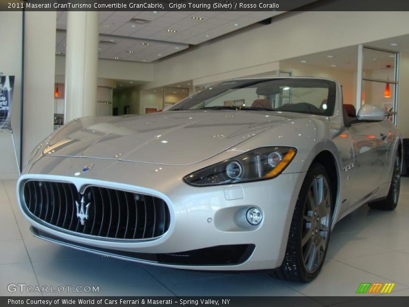 Grigio Touring (Silver) / Rosso Corallo 2011 Maserati GranTurismo Convertible GranCabrio