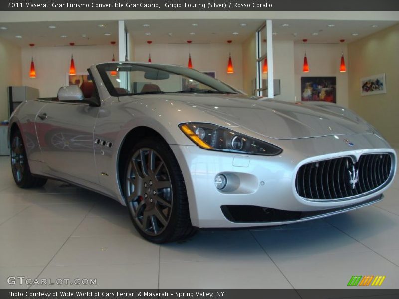 Grigio Touring (Silver) / Rosso Corallo 2011 Maserati GranTurismo Convertible GranCabrio