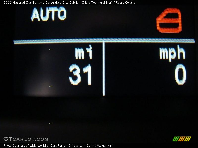 Grigio Touring (Silver) / Rosso Corallo 2011 Maserati GranTurismo Convertible GranCabrio