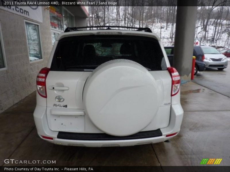 Blizzard White Pearl / Sand Beige 2011 Toyota RAV4 Limited 4WD