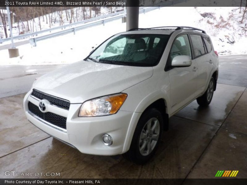 Blizzard White Pearl / Sand Beige 2011 Toyota RAV4 Limited 4WD