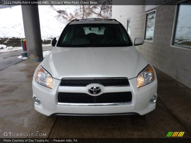 Blizzard White Pearl / Sand Beige 2011 Toyota RAV4 Limited 4WD