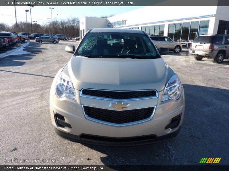 Gold Mist Metallic / Light Titanium/Jet Black 2011 Chevrolet Equinox LS AWD