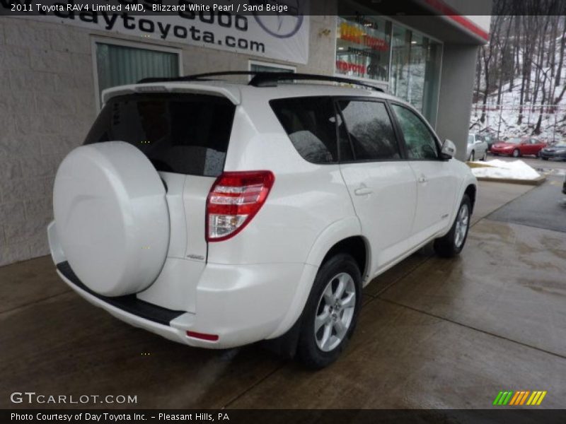Blizzard White Pearl / Sand Beige 2011 Toyota RAV4 Limited 4WD