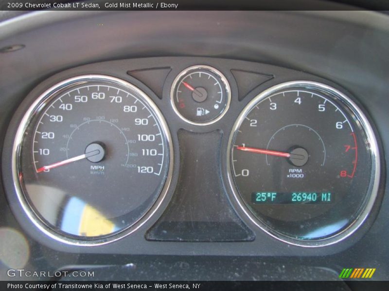 Gold Mist Metallic / Ebony 2009 Chevrolet Cobalt LT Sedan
