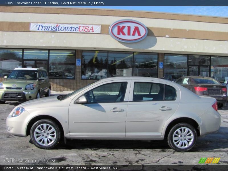 Gold Mist Metallic / Ebony 2009 Chevrolet Cobalt LT Sedan