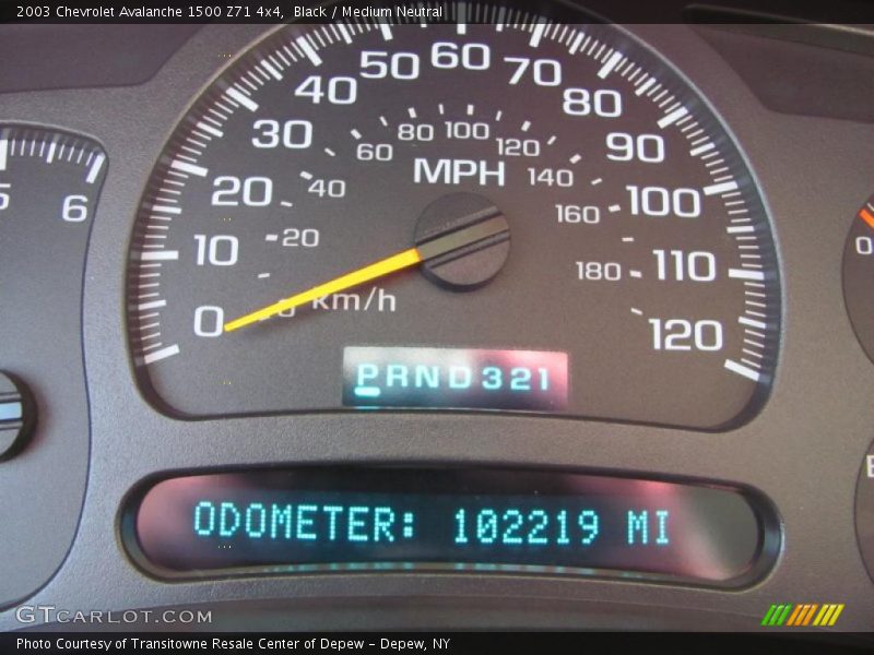 Black / Medium Neutral 2003 Chevrolet Avalanche 1500 Z71 4x4