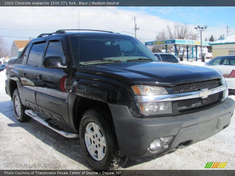 Black / Medium Neutral 2003 Chevrolet Avalanche 1500 Z71 4x4