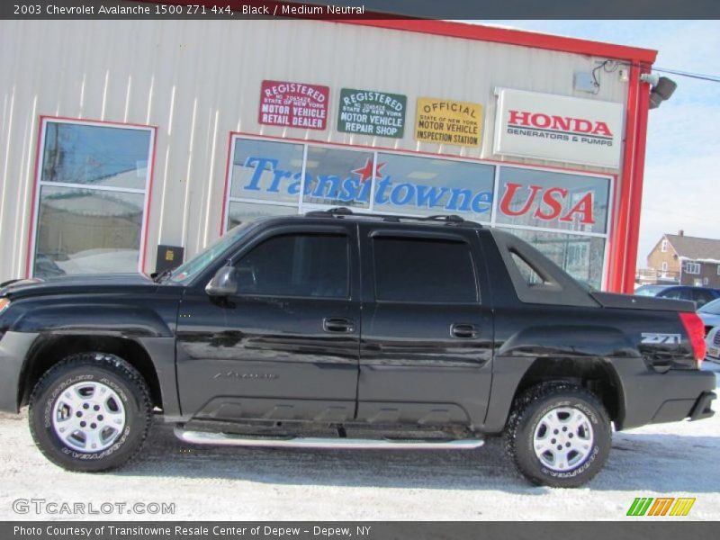 Black / Medium Neutral 2003 Chevrolet Avalanche 1500 Z71 4x4