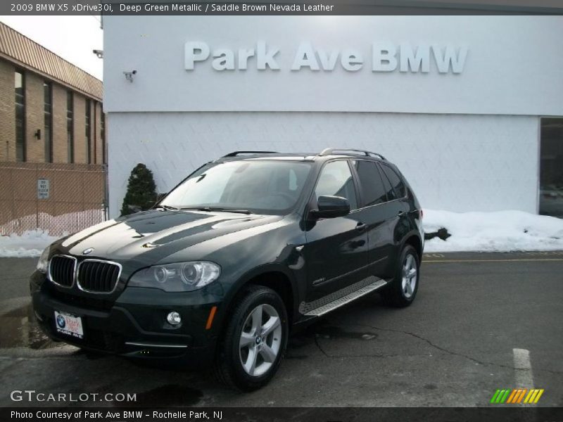 Deep Green Metallic / Saddle Brown Nevada Leather 2009 BMW X5 xDrive30i