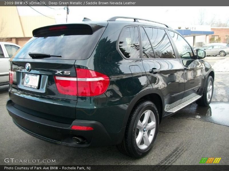 Deep Green Metallic / Saddle Brown Nevada Leather 2009 BMW X5 xDrive30i