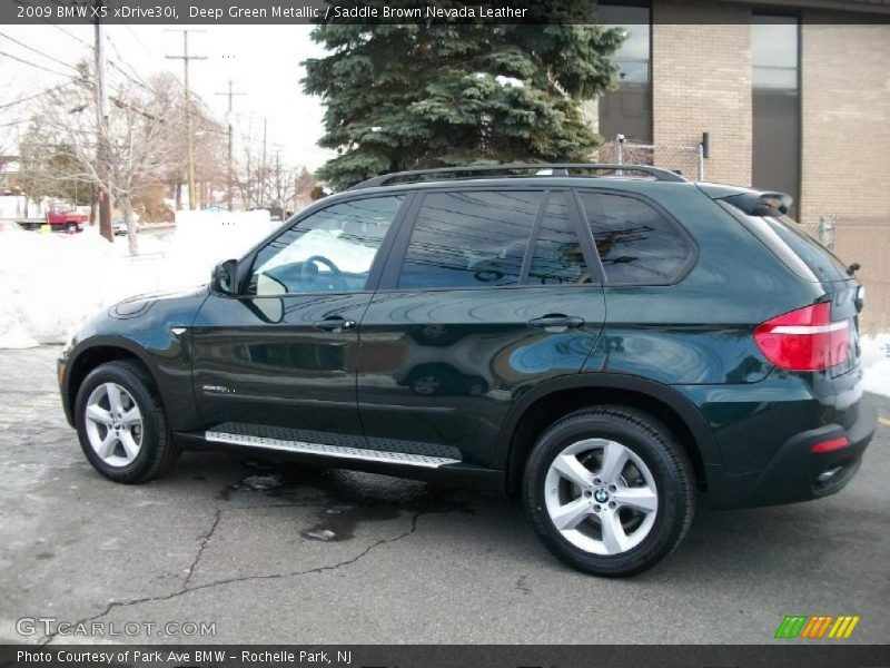 Deep Green Metallic / Saddle Brown Nevada Leather 2009 BMW X5 xDrive30i