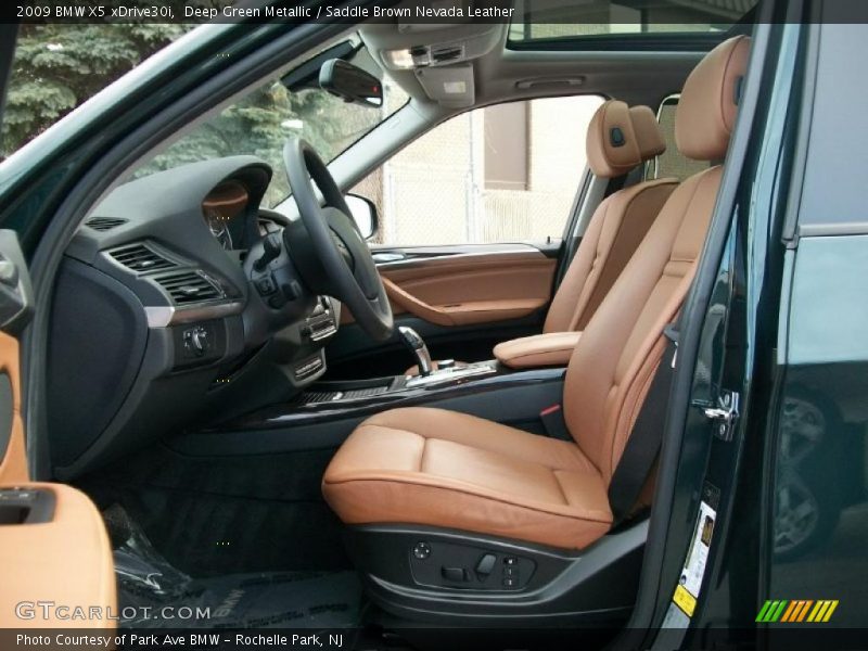 Deep Green Metallic / Saddle Brown Nevada Leather 2009 BMW X5 xDrive30i