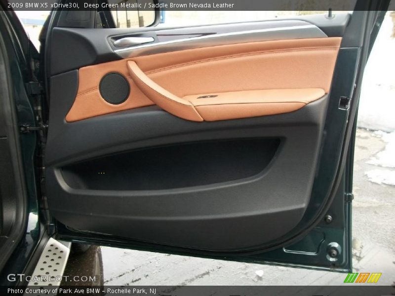Deep Green Metallic / Saddle Brown Nevada Leather 2009 BMW X5 xDrive30i