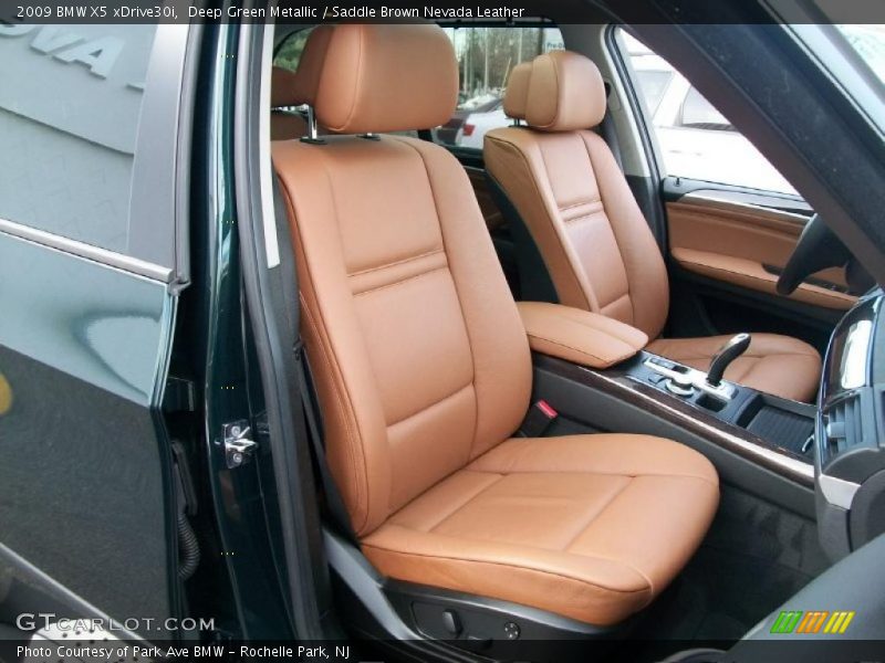 Deep Green Metallic / Saddle Brown Nevada Leather 2009 BMW X5 xDrive30i