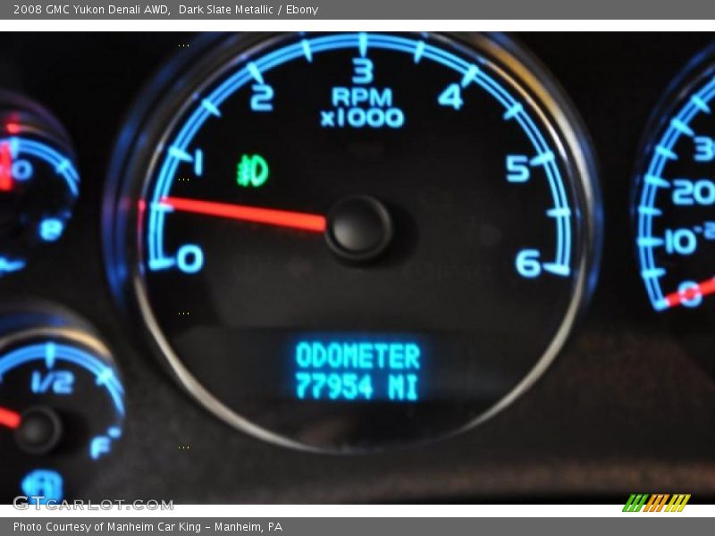 Dark Slate Metallic / Ebony 2008 GMC Yukon Denali AWD