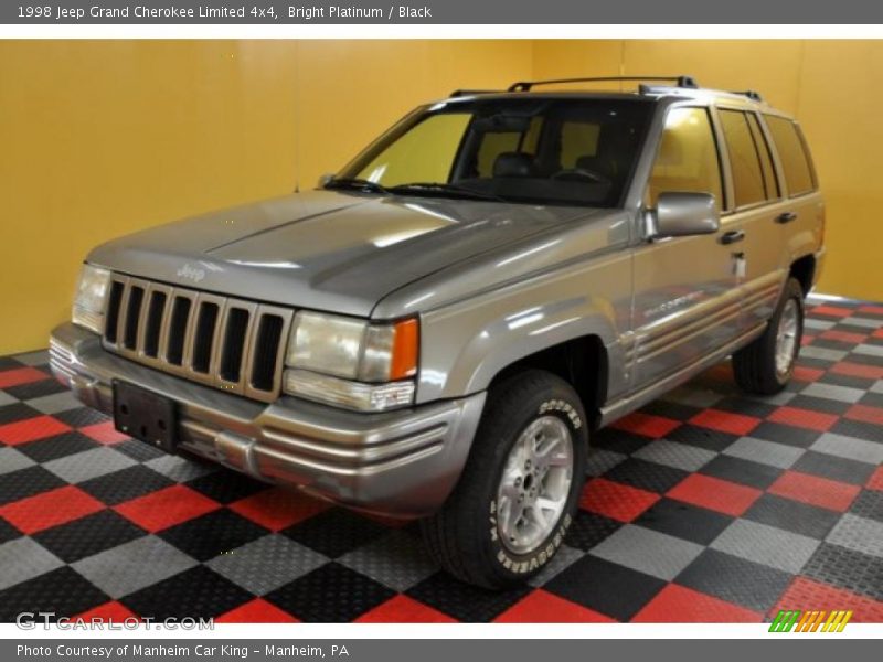 Bright Platinum / Black 1998 Jeep Grand Cherokee Limited 4x4