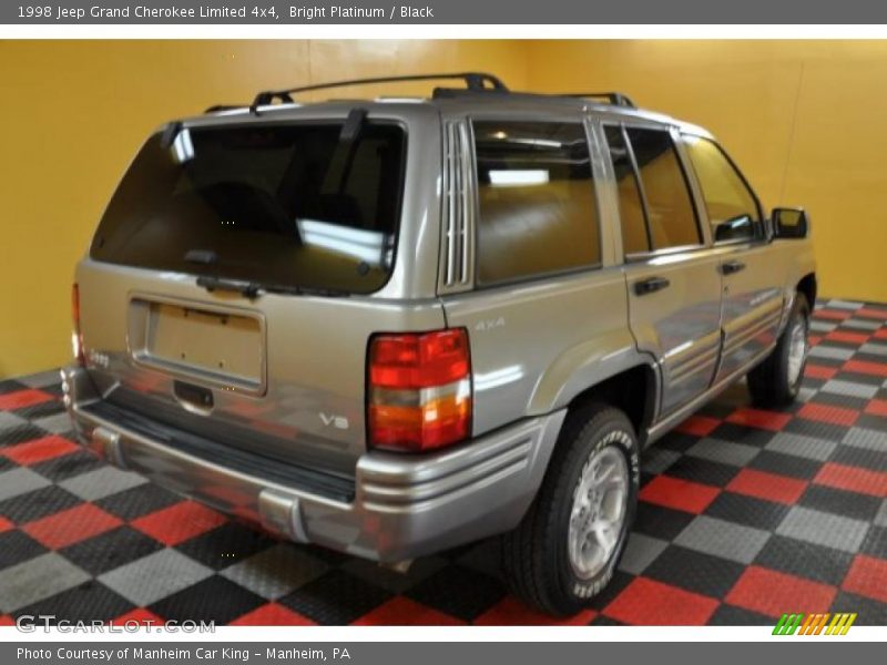 Bright Platinum / Black 1998 Jeep Grand Cherokee Limited 4x4