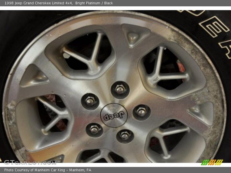 Bright Platinum / Black 1998 Jeep Grand Cherokee Limited 4x4