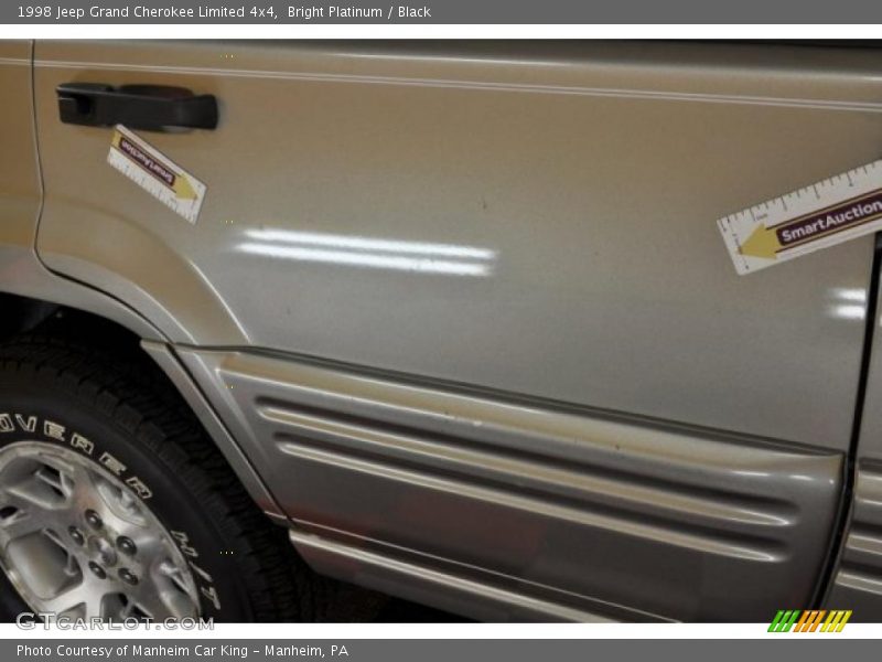 Bright Platinum / Black 1998 Jeep Grand Cherokee Limited 4x4