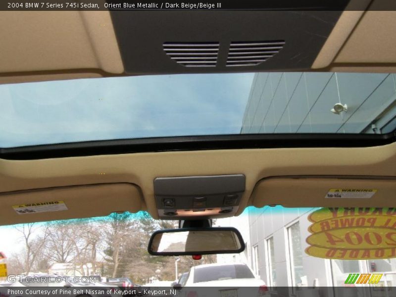 Orient Blue Metallic / Dark Beige/Beige III 2004 BMW 7 Series 745i Sedan