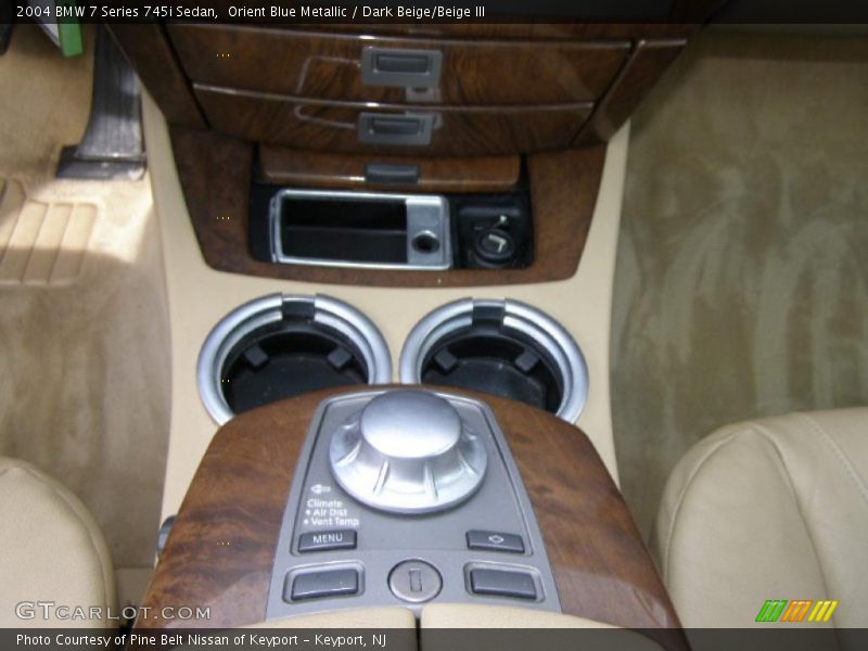 Orient Blue Metallic / Dark Beige/Beige III 2004 BMW 7 Series 745i Sedan