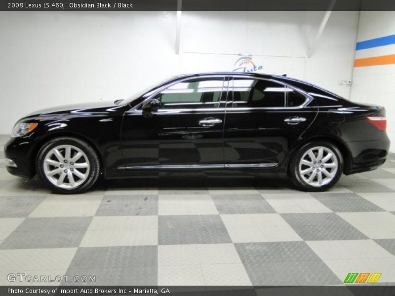 Obsidian Black / Black 2008 Lexus LS 460
