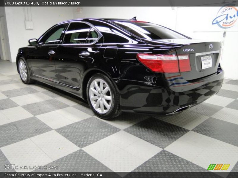 Obsidian Black / Black 2008 Lexus LS 460