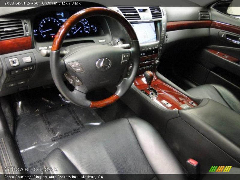 Obsidian Black / Black 2008 Lexus LS 460