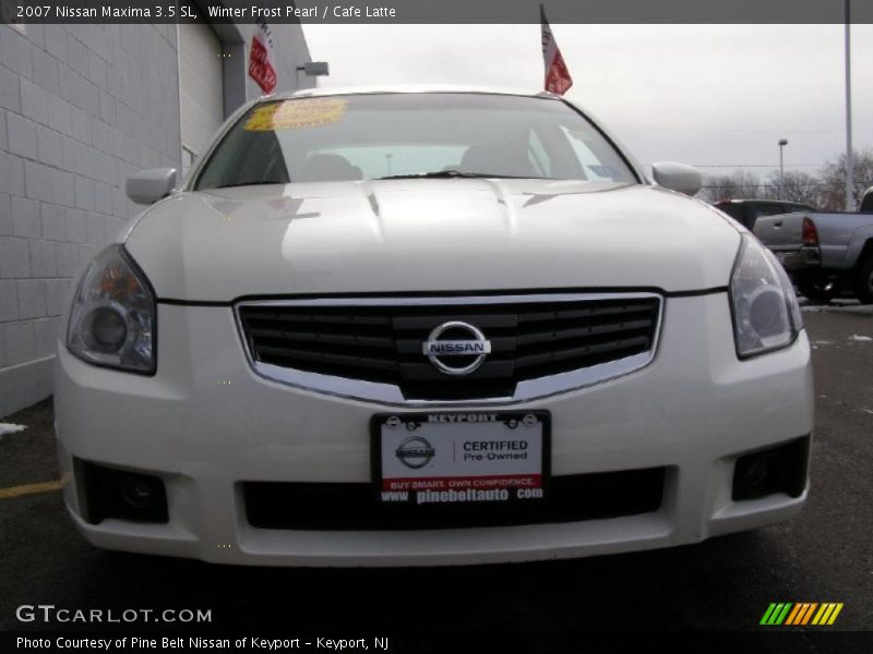 Winter Frost Pearl / Cafe Latte 2007 Nissan Maxima 3.5 SL