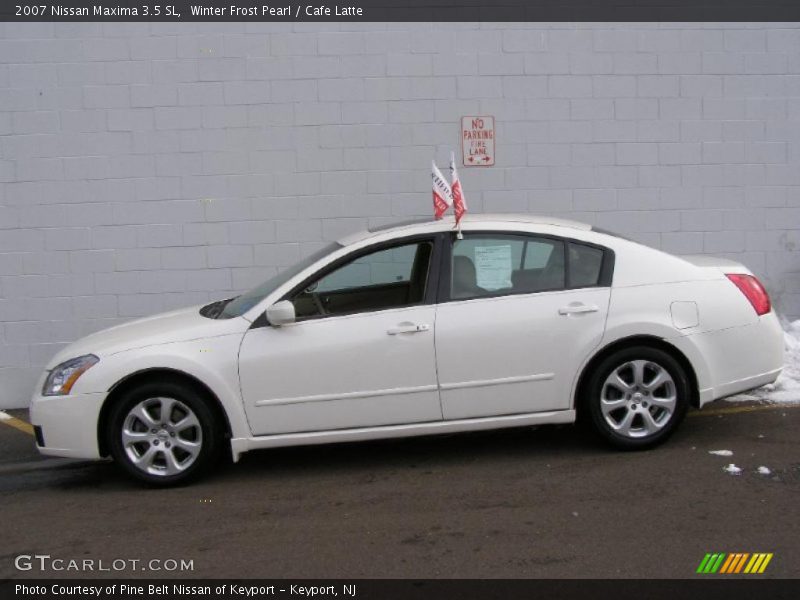 Winter Frost Pearl / Cafe Latte 2007 Nissan Maxima 3.5 SL