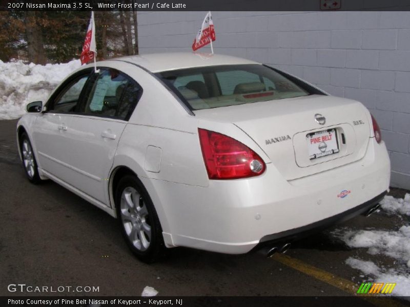 Winter Frost Pearl / Cafe Latte 2007 Nissan Maxima 3.5 SL