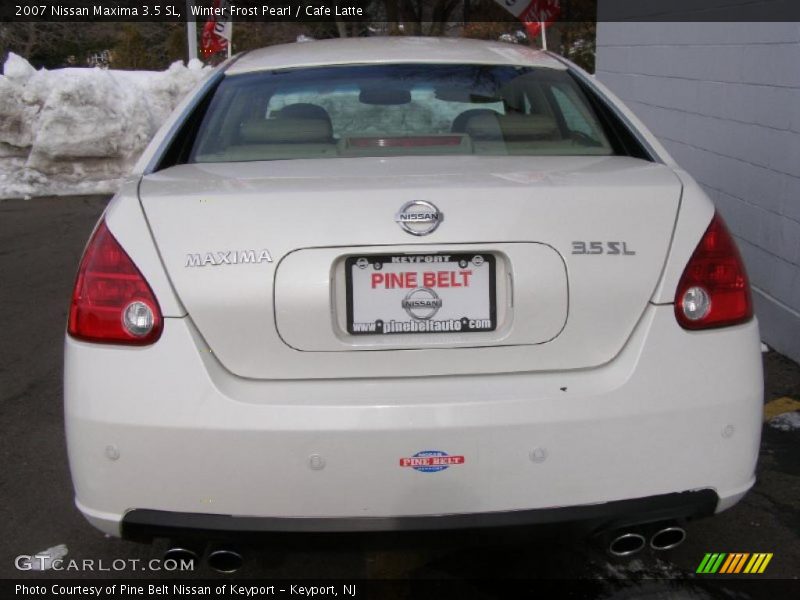 Winter Frost Pearl / Cafe Latte 2007 Nissan Maxima 3.5 SL