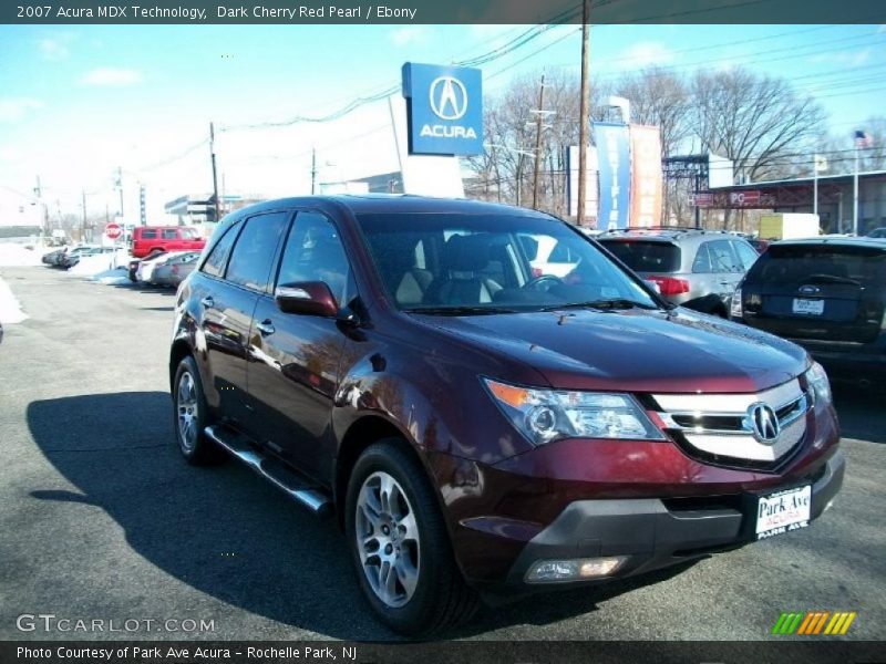 Dark Cherry Red Pearl / Ebony 2007 Acura MDX Technology