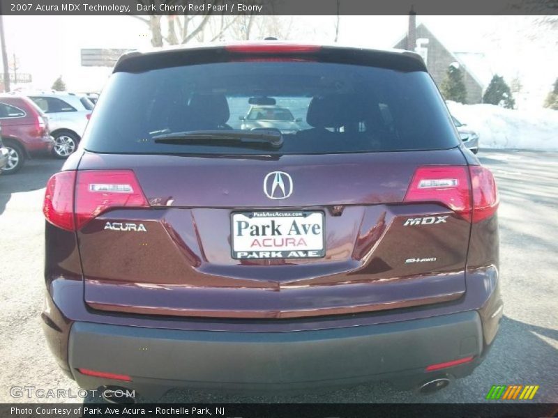 Dark Cherry Red Pearl / Ebony 2007 Acura MDX Technology