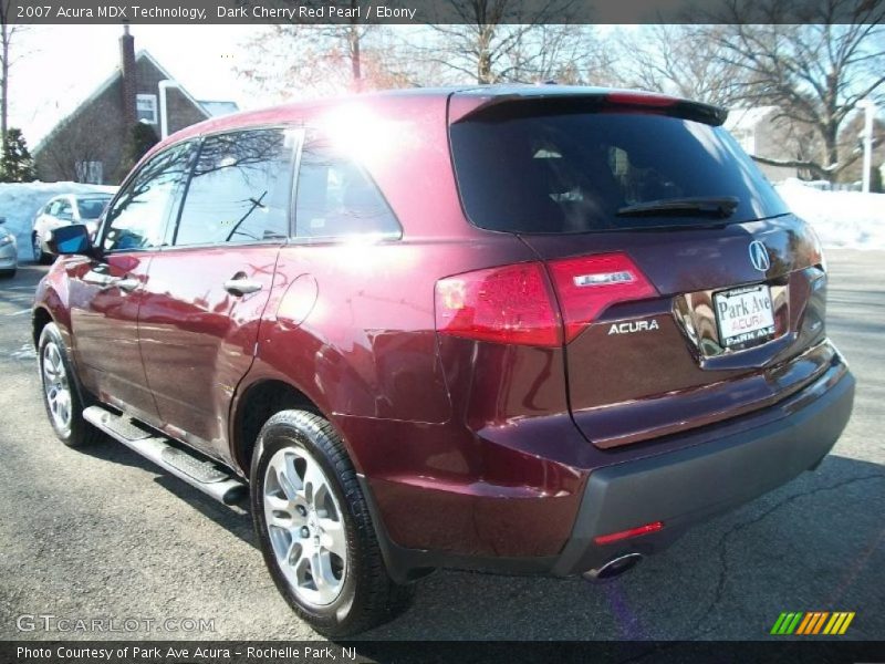 Dark Cherry Red Pearl / Ebony 2007 Acura MDX Technology