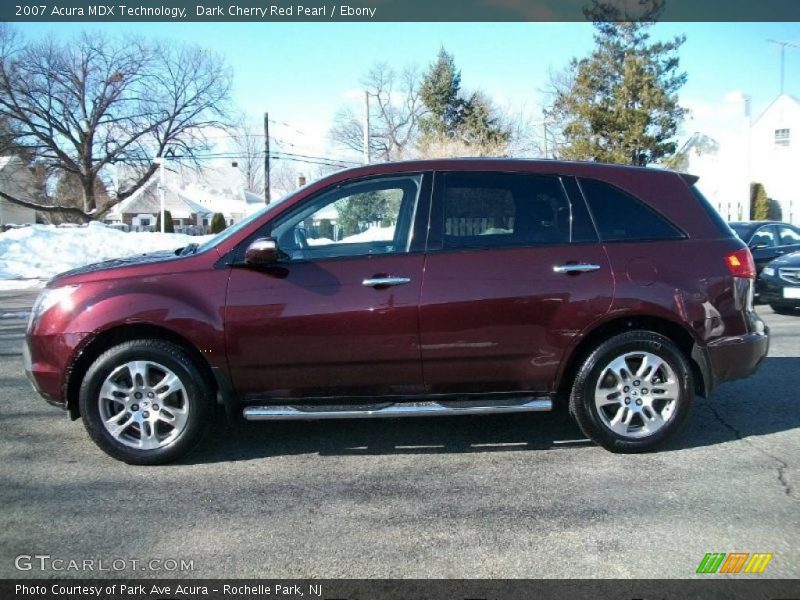 Dark Cherry Red Pearl / Ebony 2007 Acura MDX Technology