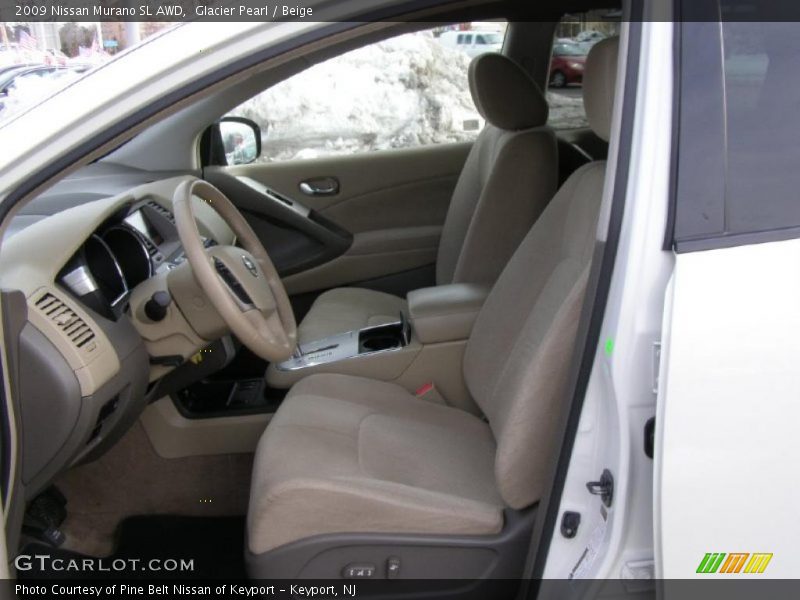 Glacier Pearl / Beige 2009 Nissan Murano SL AWD