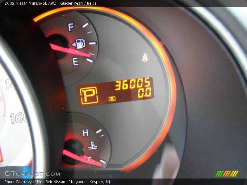 Glacier Pearl / Beige 2009 Nissan Murano SL AWD
