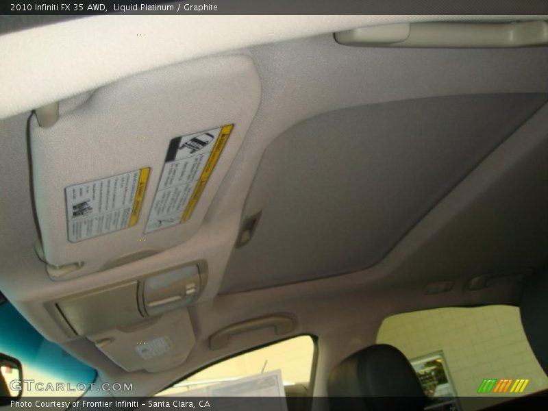 Liquid Platinum / Graphite 2010 Infiniti FX 35 AWD