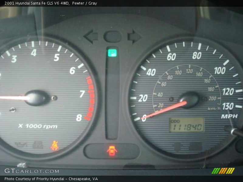 Pewter / Gray 2001 Hyundai Santa Fe GLS V6 4WD