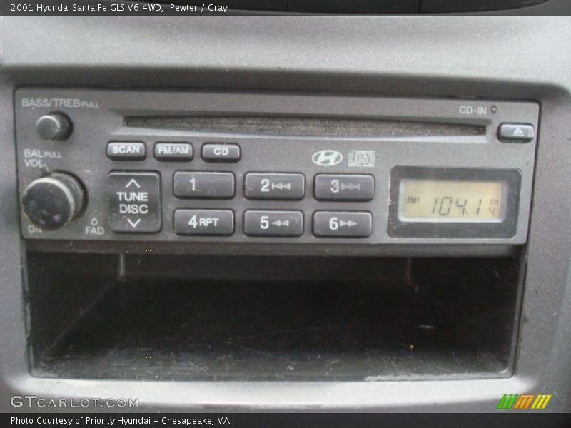 Controls of 2001 Santa Fe GLS V6 4WD