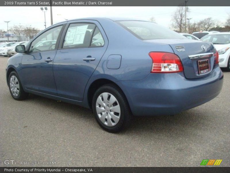 Pacific Blue Metallic / Dark Charcoal 2009 Toyota Yaris S Sedan