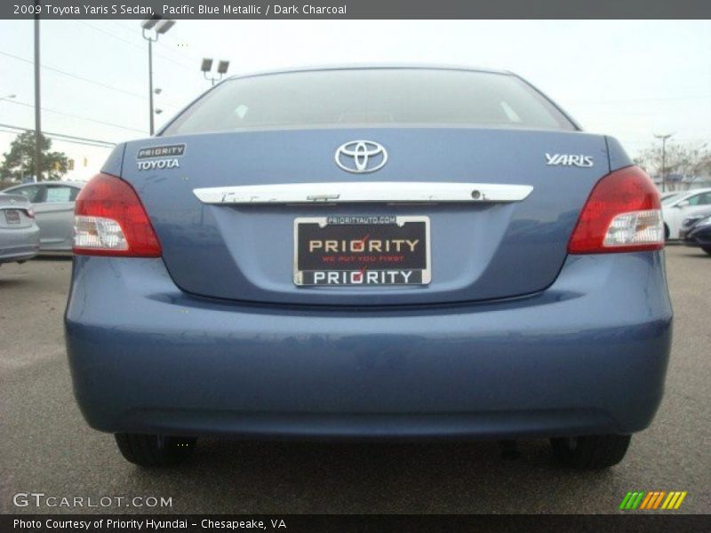 Pacific Blue Metallic / Dark Charcoal 2009 Toyota Yaris S Sedan