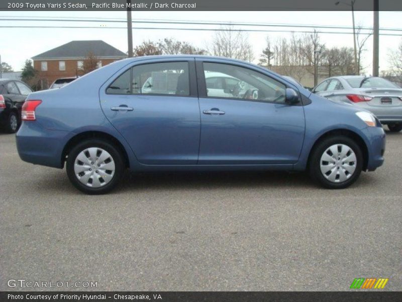 Pacific Blue Metallic / Dark Charcoal 2009 Toyota Yaris S Sedan
